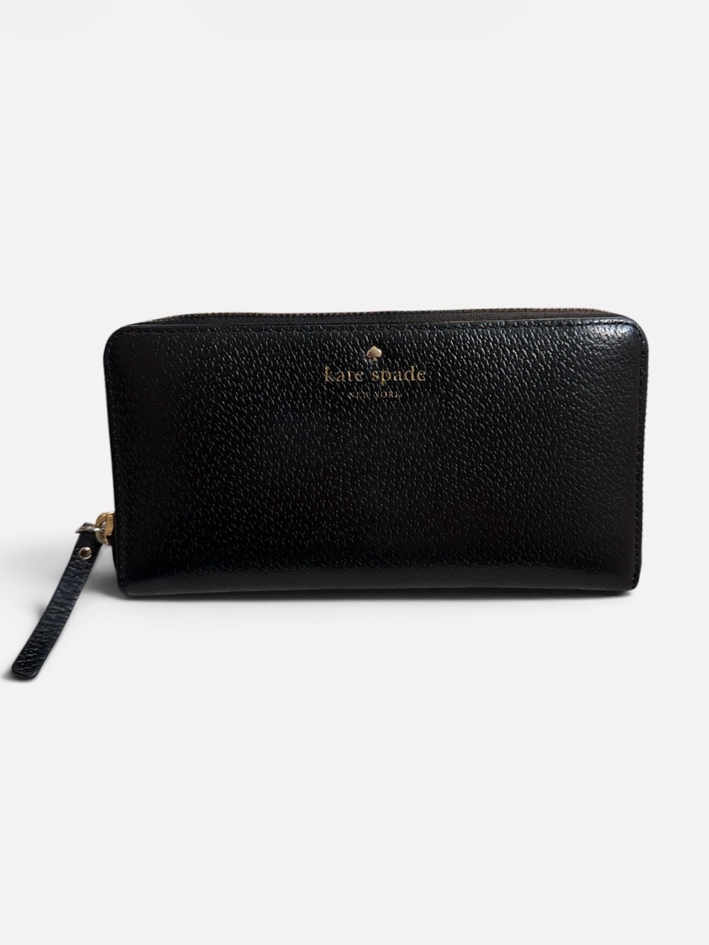 kate spade Black Zip-Around Leather Wallet